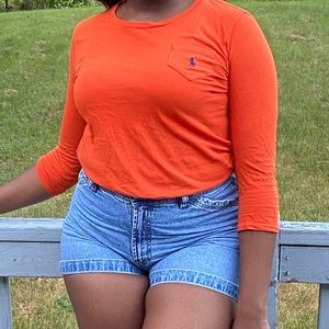 🦊 Orange Polo Long Sleeve Tee 🦊